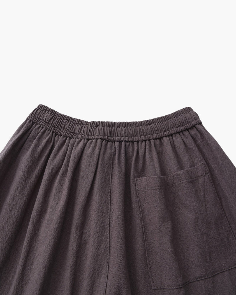 Lago Shorts craft detail gray shorts Italian Design