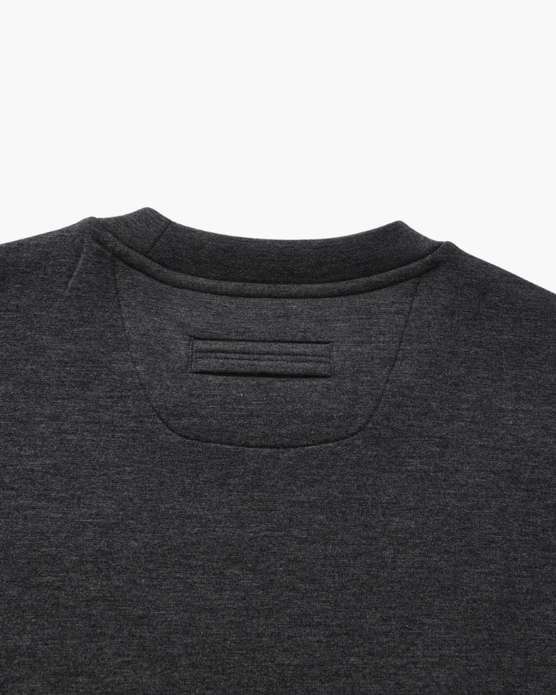 Classic Modal Blend Crewneck Sweatshirt craft detail gray modal blend Italian Design