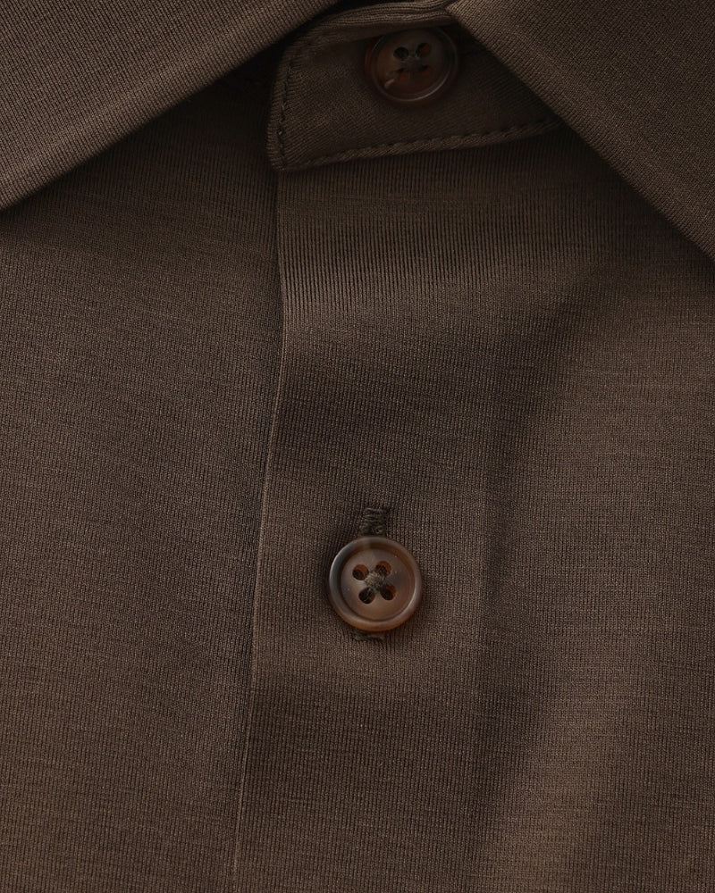 Tailored Cotton Flex Shirt fabric detail black cotton Italian Design