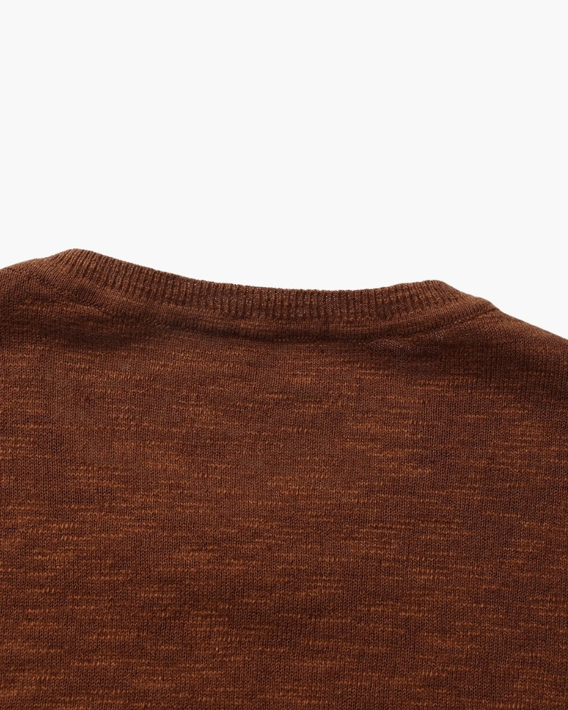 Linen Cotton Essential Crewneck alternate view 1 Italian Design Pianizzo