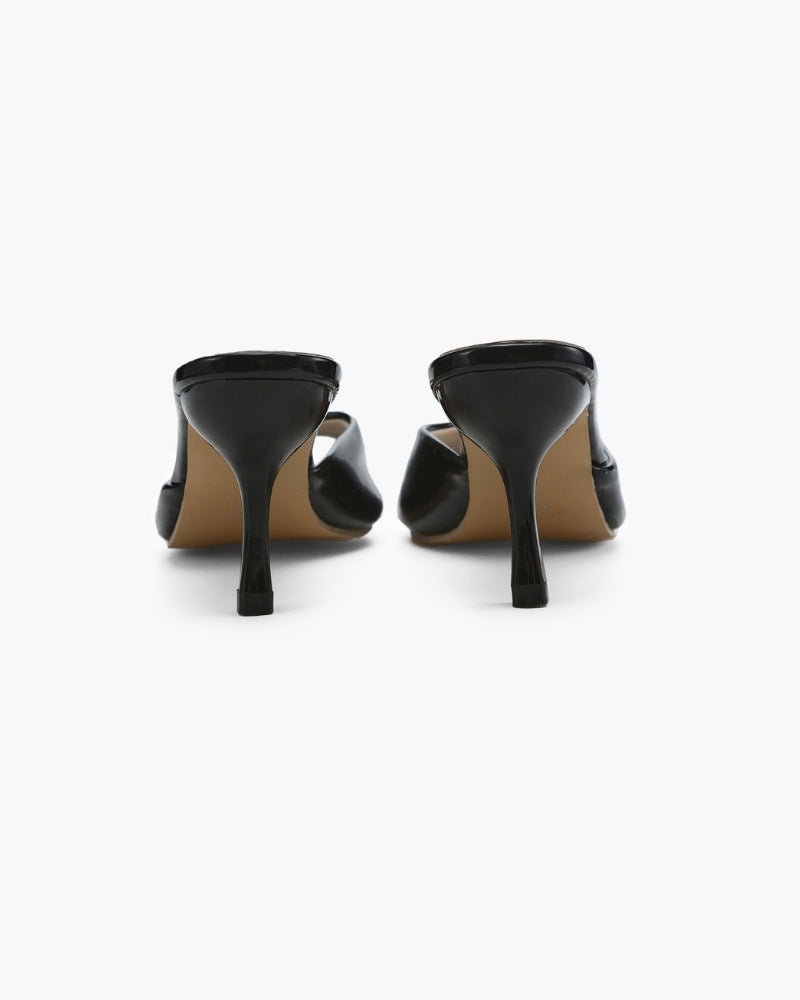 Gia Heels craft detail black shoe Italian Design