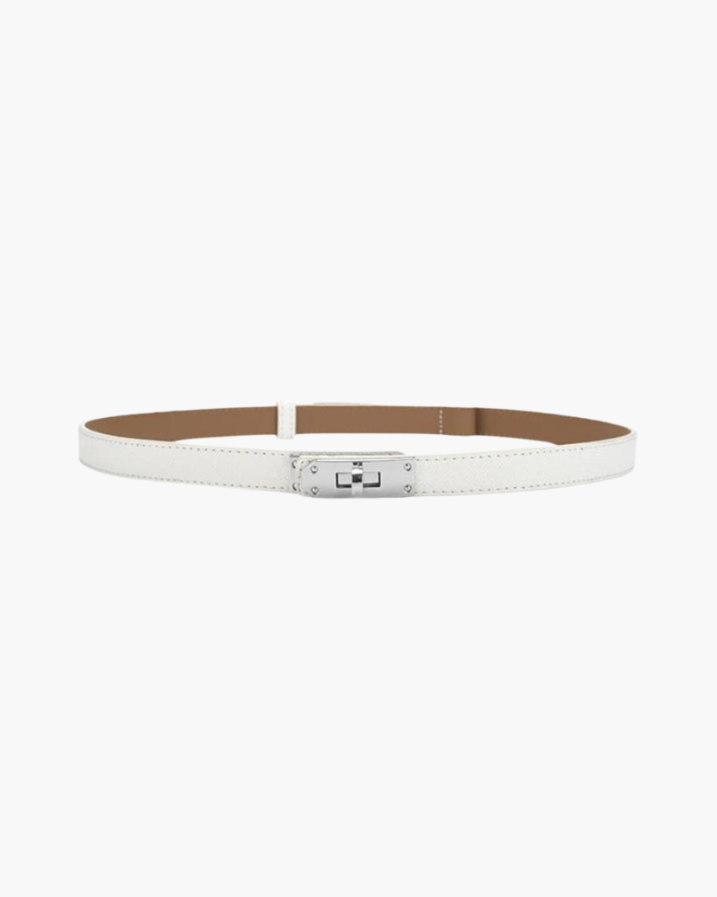 Vintage Slim Belt product view black piece Italian Design