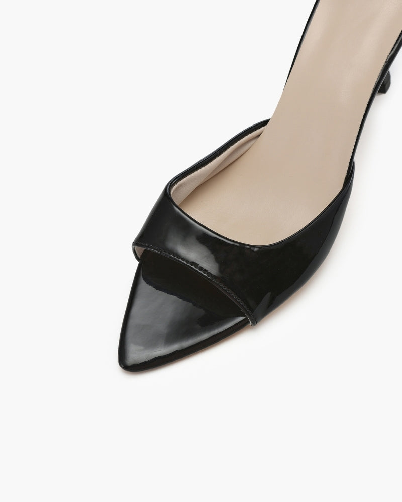 Gia Heels studio view black shoe Italian Design