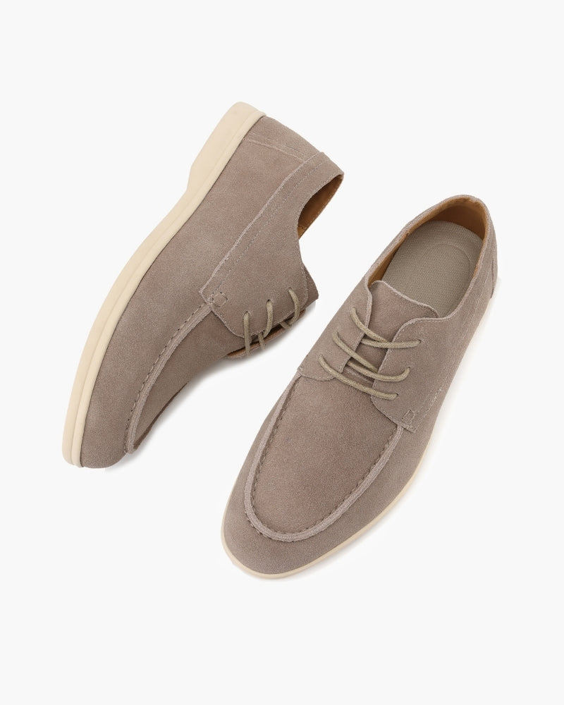 Premium Suede Lace Shoes product view mocha suede Italian Design