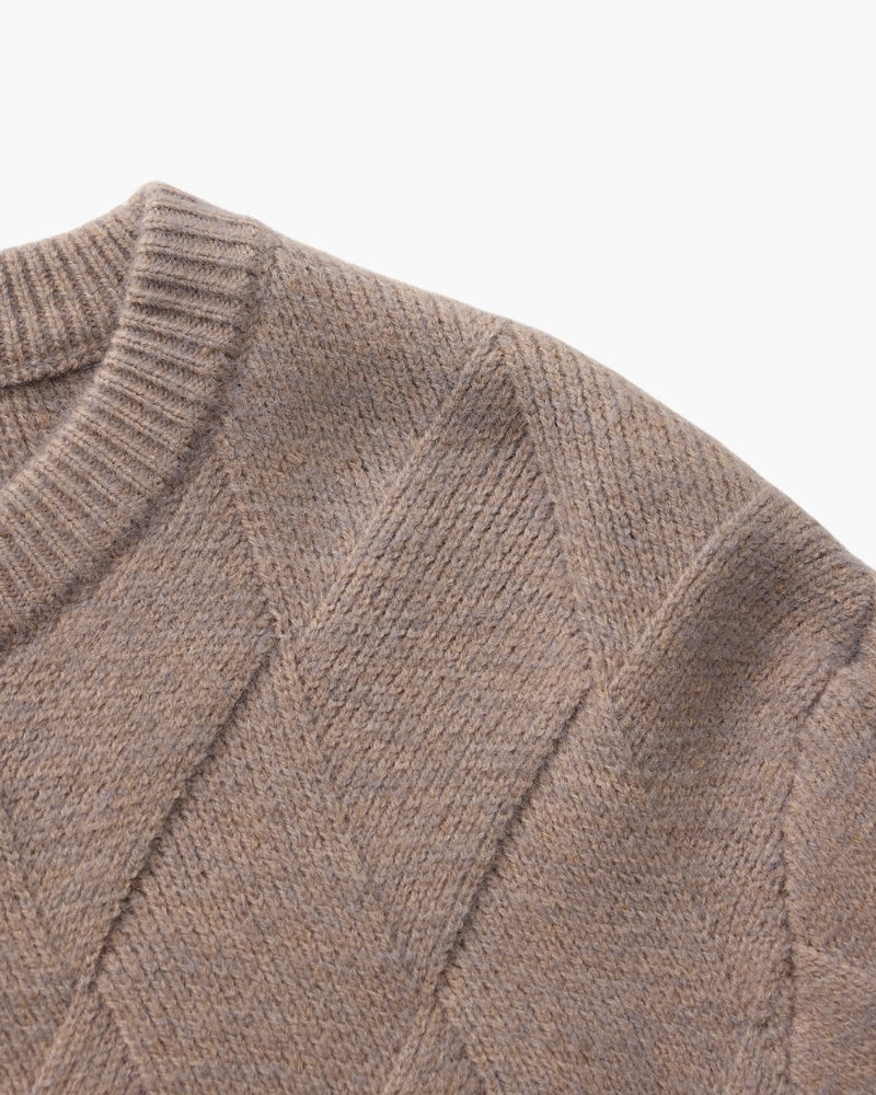 Diamond Knit Crewneck Sweater alternate view 1 Italian Design Pianizzo