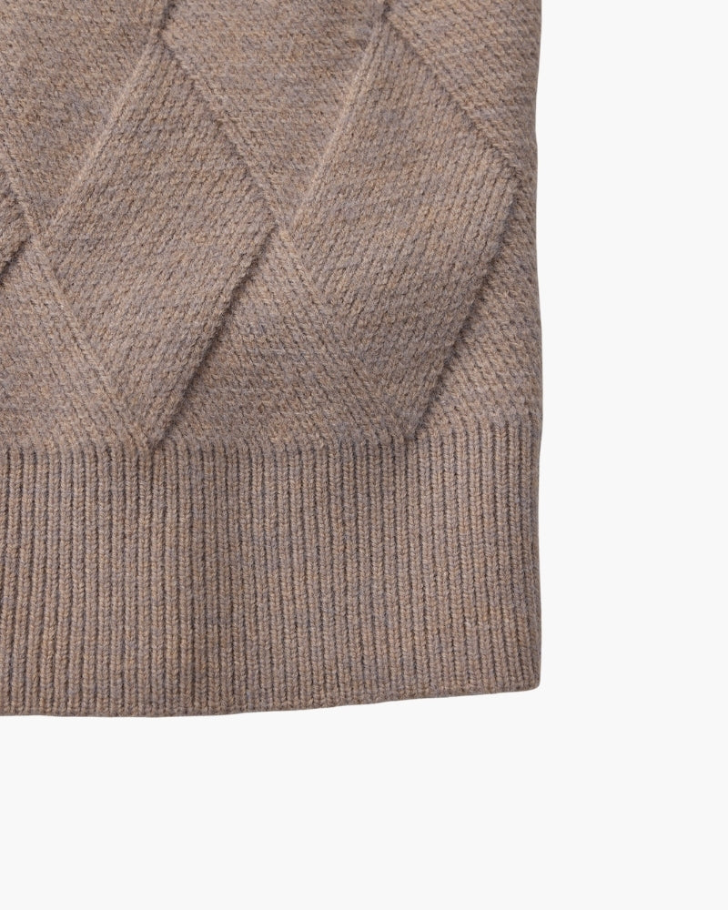 Diamond Knit Crewneck Sweater alternate view 2 Italian Design Pianizzo