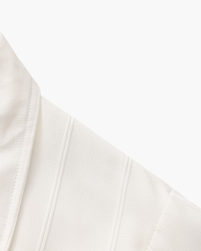 ST Tropez Ribbed Shirt styling view white shirt Italian Design