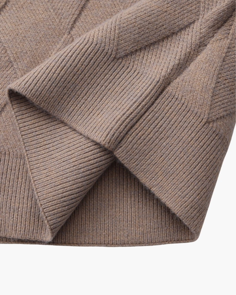 Diamond Knit Crewneck Sweater alternate view 3 Italian Design Pianizzo