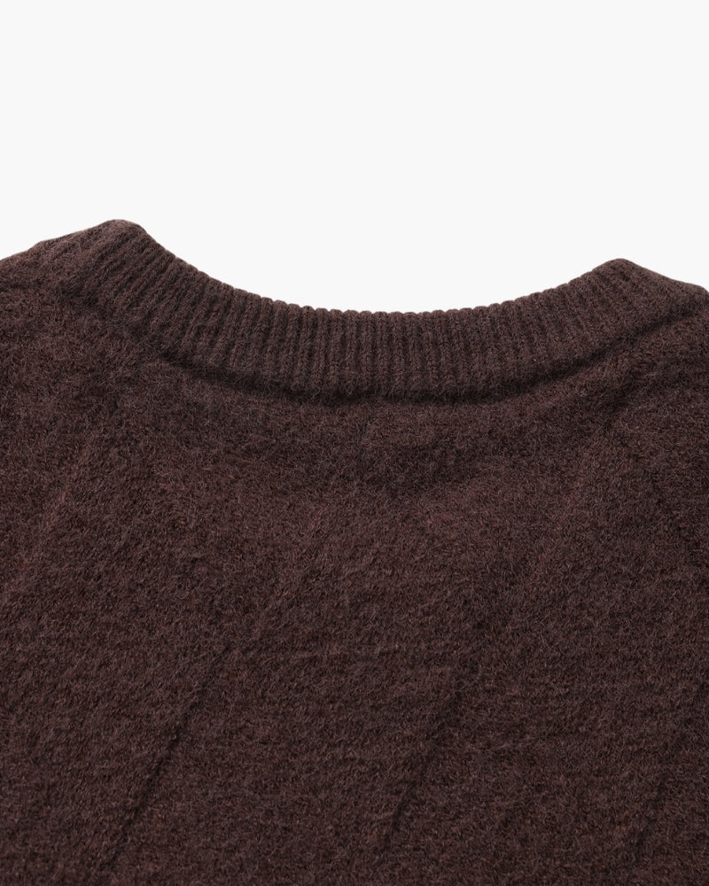 Diamond Knit Crewneck Sweater alternate view 7 Italian Design Pianizzo