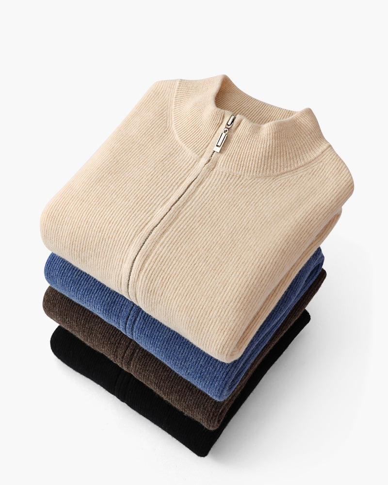 Suéter com Zíper 100% Cashmere – Lusso