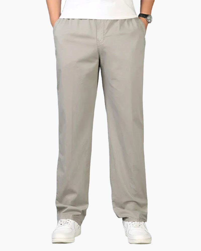 Capri Cotton Pantalon front view black cotton Italian Design