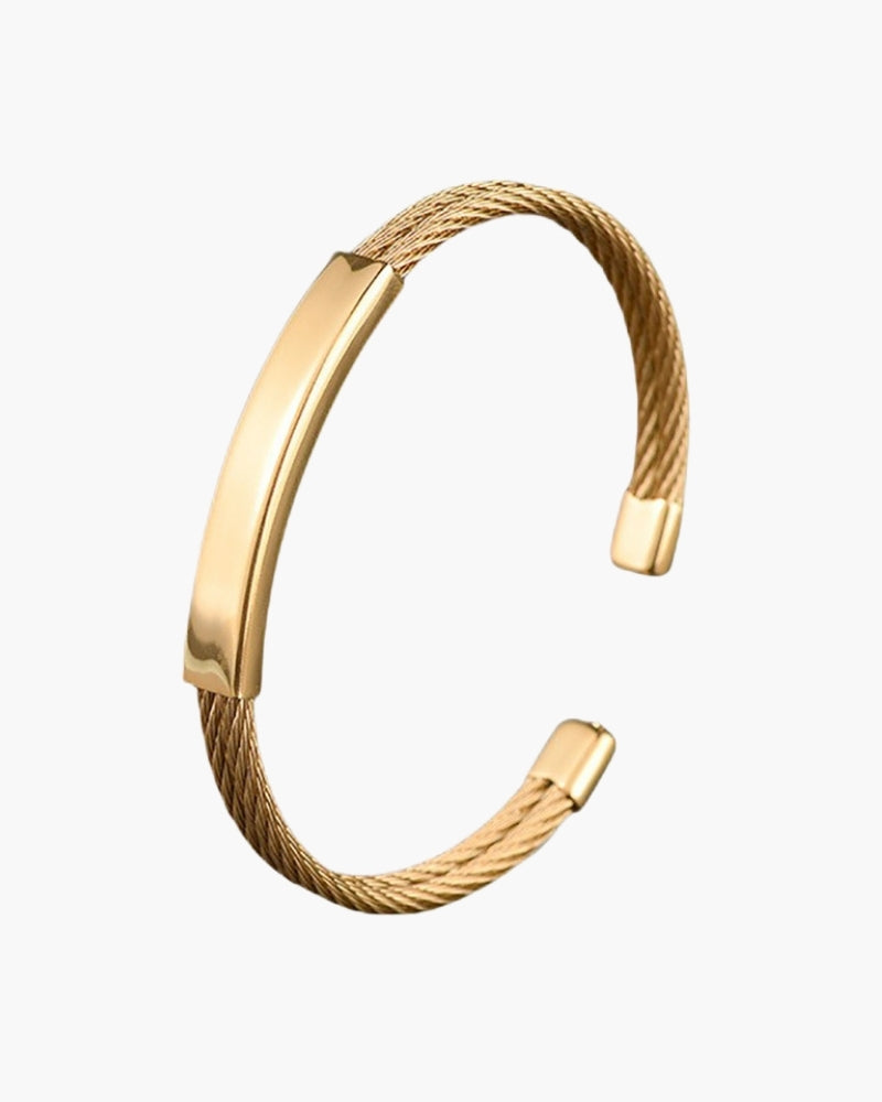 Torque Cable Cuff front view jewelry Italian Design