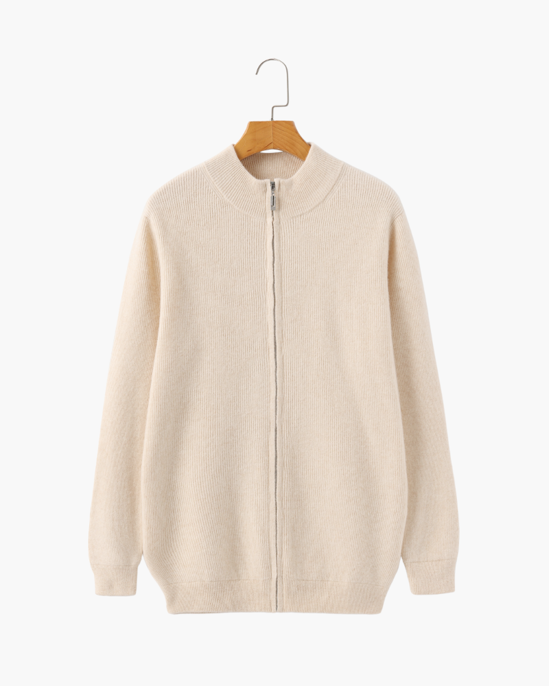 Suéter com Zíper 100% Cashmere – Lusso