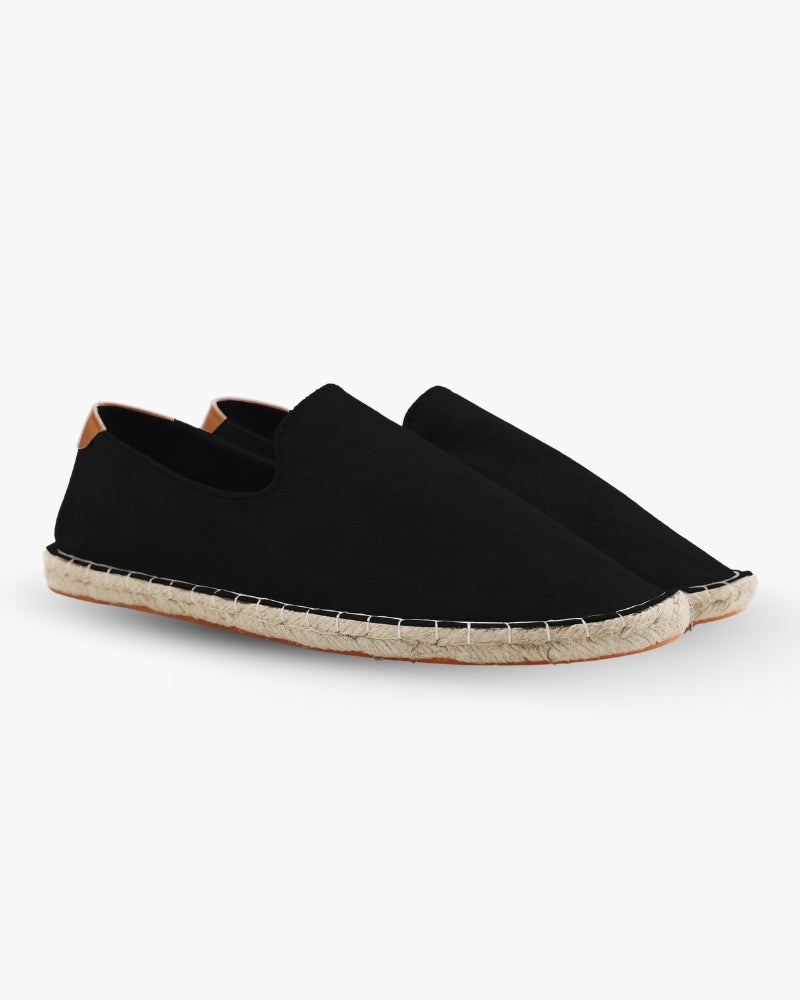Soho Espadrilles front view black shoe Italian Design