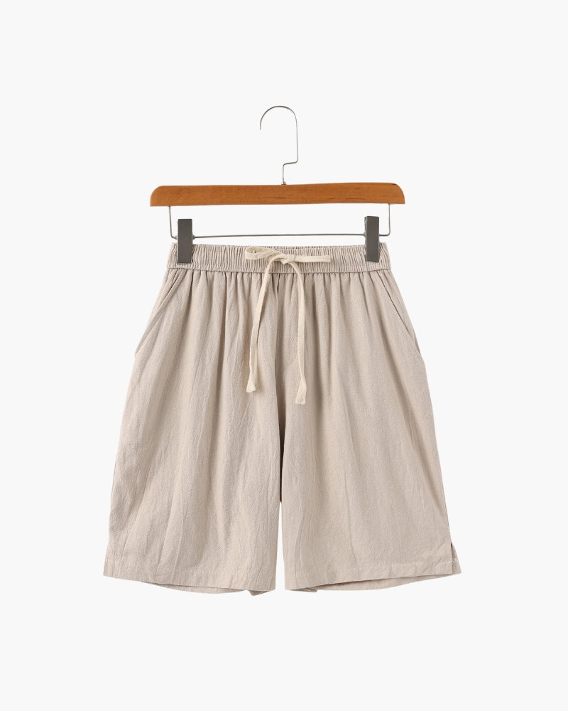 Lago Shorts front view beige shorts Italian Design