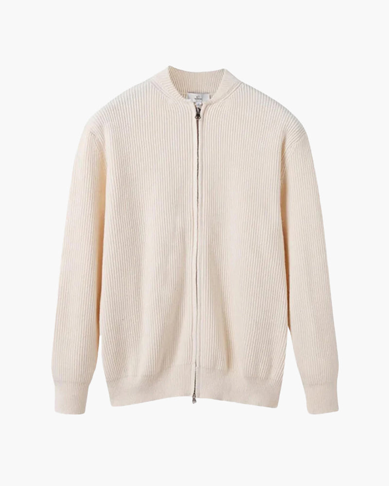 Soft 100% Cotton Gilet on-body view nude cotton Italian Design