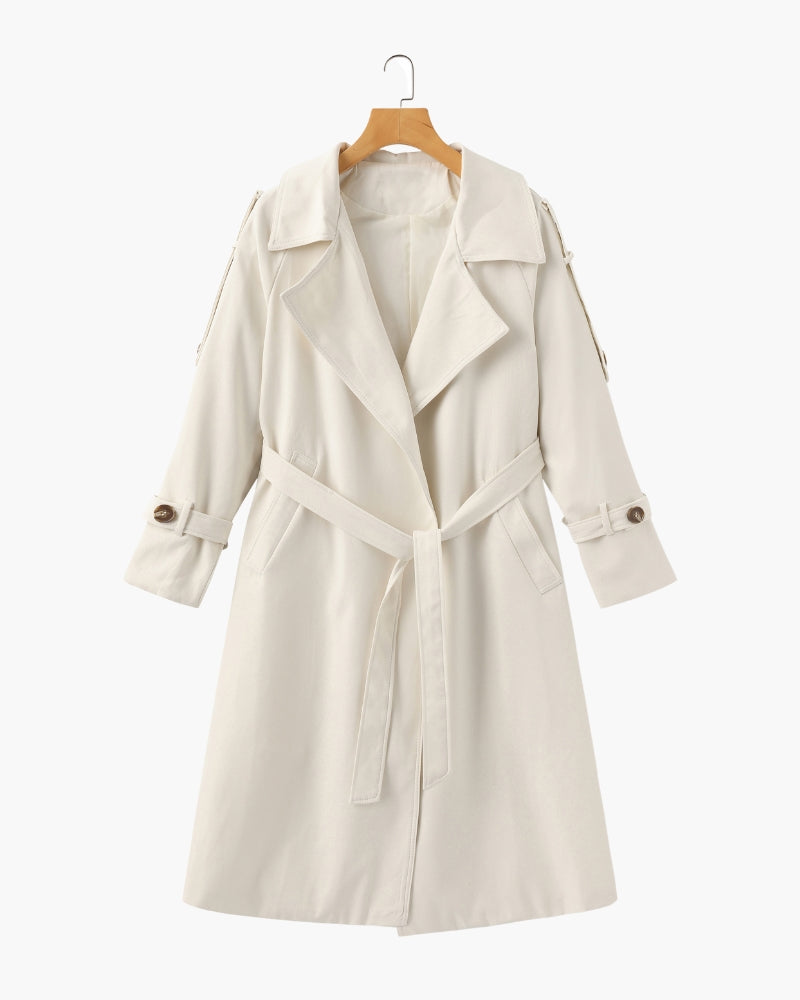Heritage Trench front view beige outerwear Italian Design