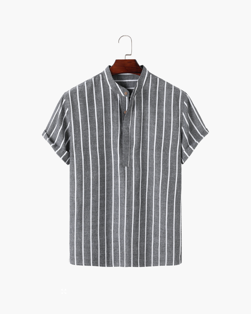 Bari Cotton Polo close-up ribbed polo collar organic cotton texture detail