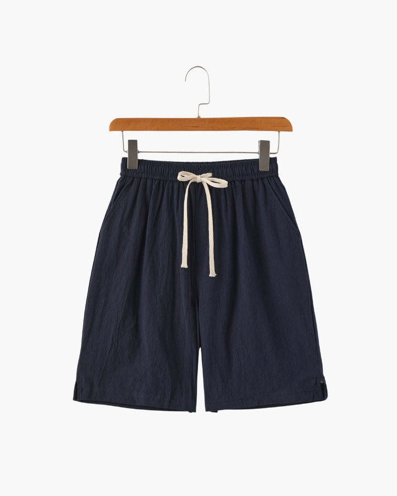 Lago Shorts side profile beige shorts Italian Design