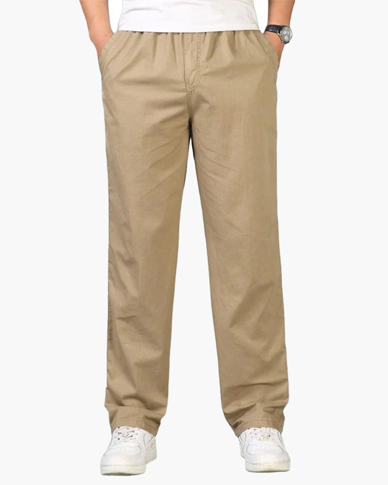 Capri Cotton Pantalon on-body view black cotton Italian Design