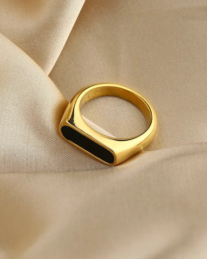Obsidian Band front view jewelry Italian Design