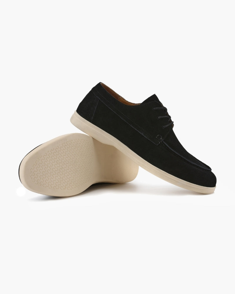 Premium Suede Lace Shoes studio view mocha suede Italian Design