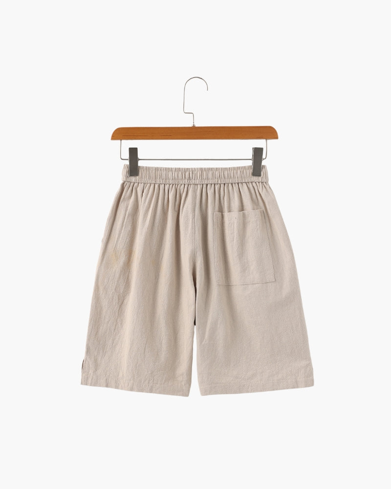 Lago Shorts detail view beige shorts Italian Design