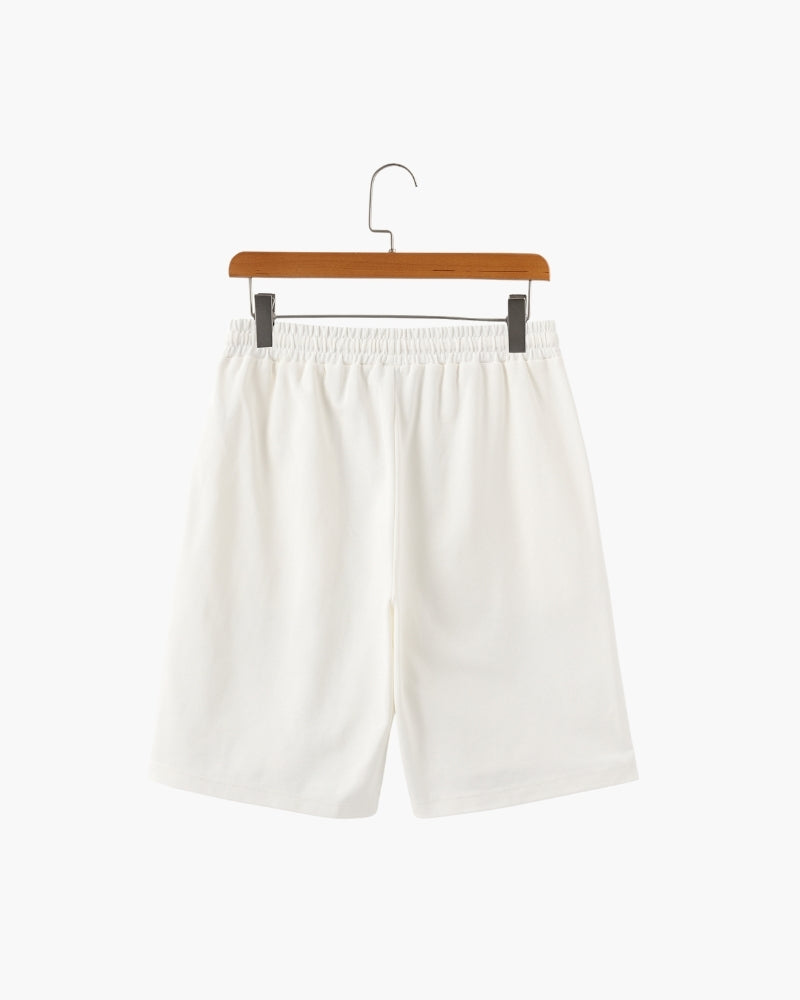 Ace Court Shorts back view beige shorts Italian Design