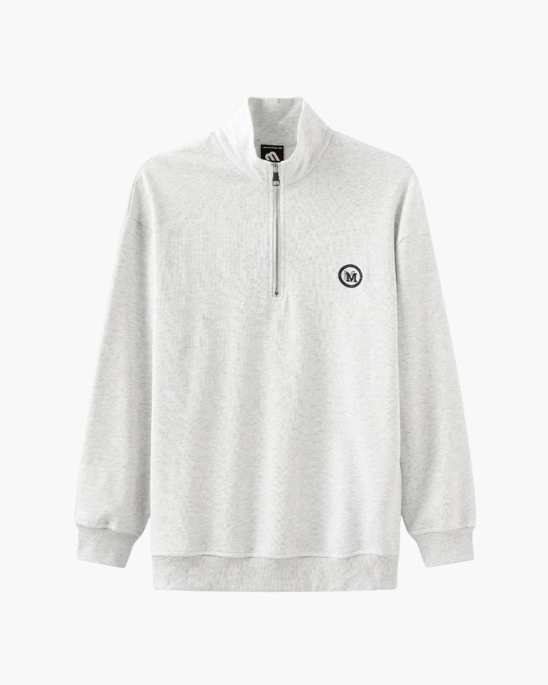 Miami Cotton Zip Up back view gray cotton Italian Design