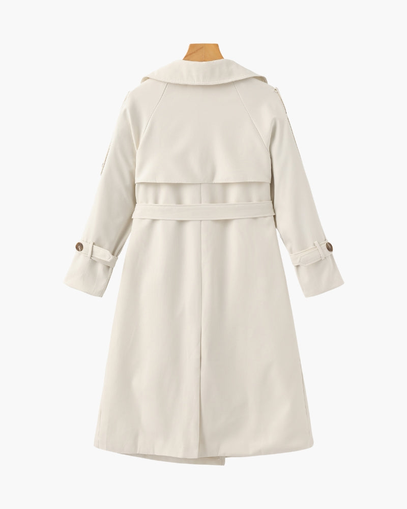 Heritage Trench on-body view beige outerwear Italian Design