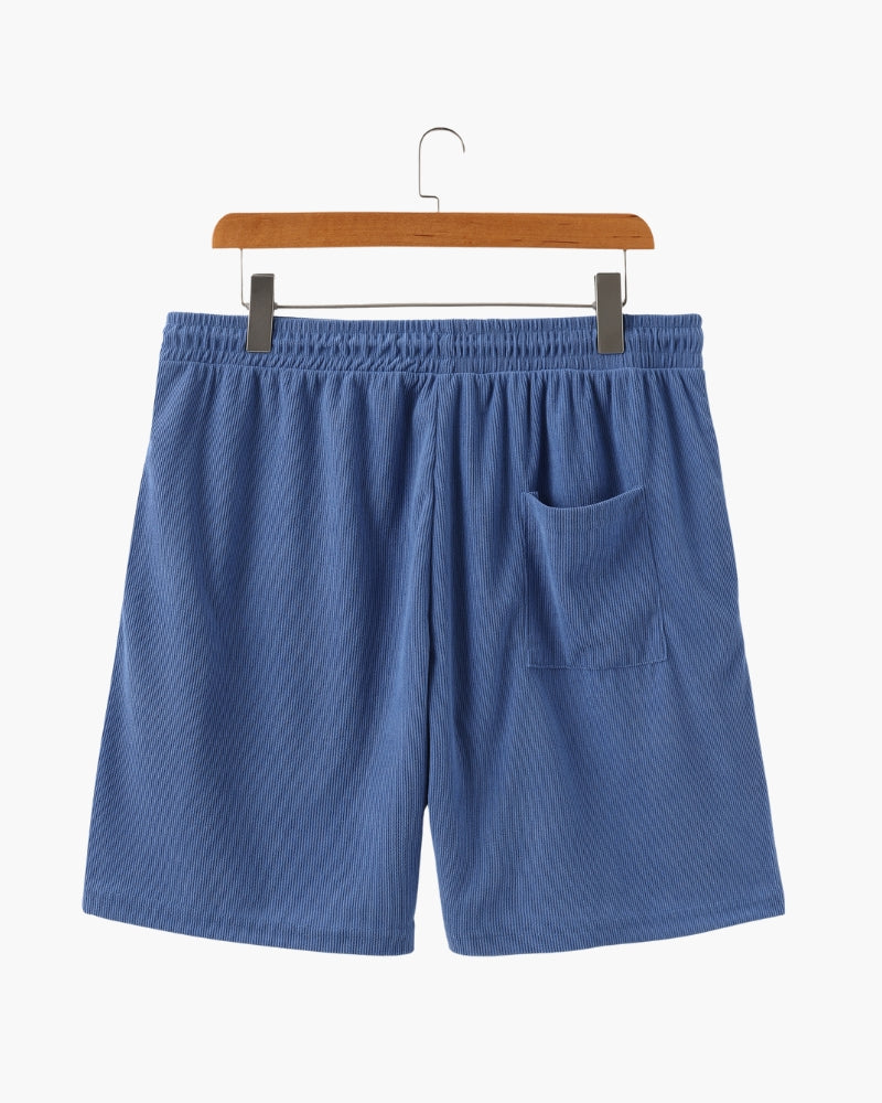 Seastride Shorts editorial view blue shorts Italian Design