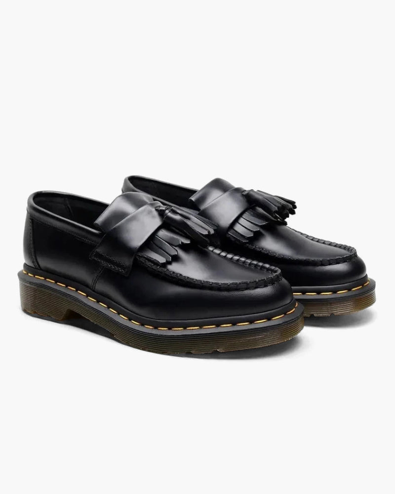 Old Money Leather Loafers front view detailed knot leather Italian Design