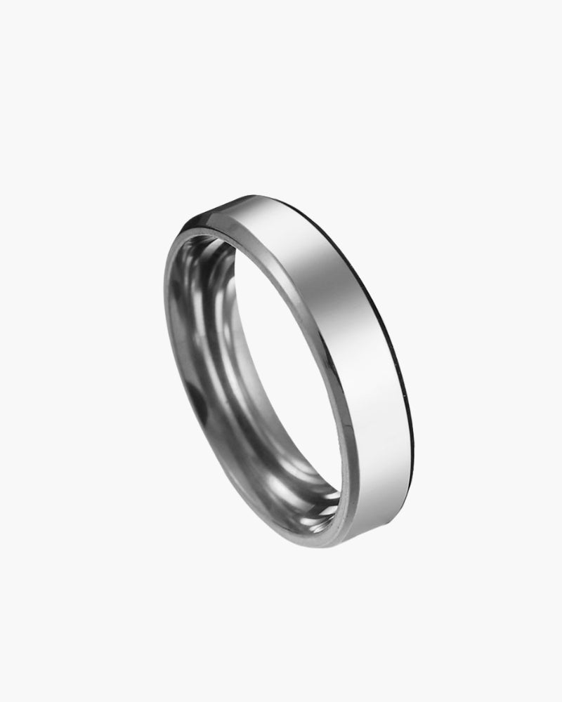 Trinity Steel Ring on-body view gold steel Italian Design
