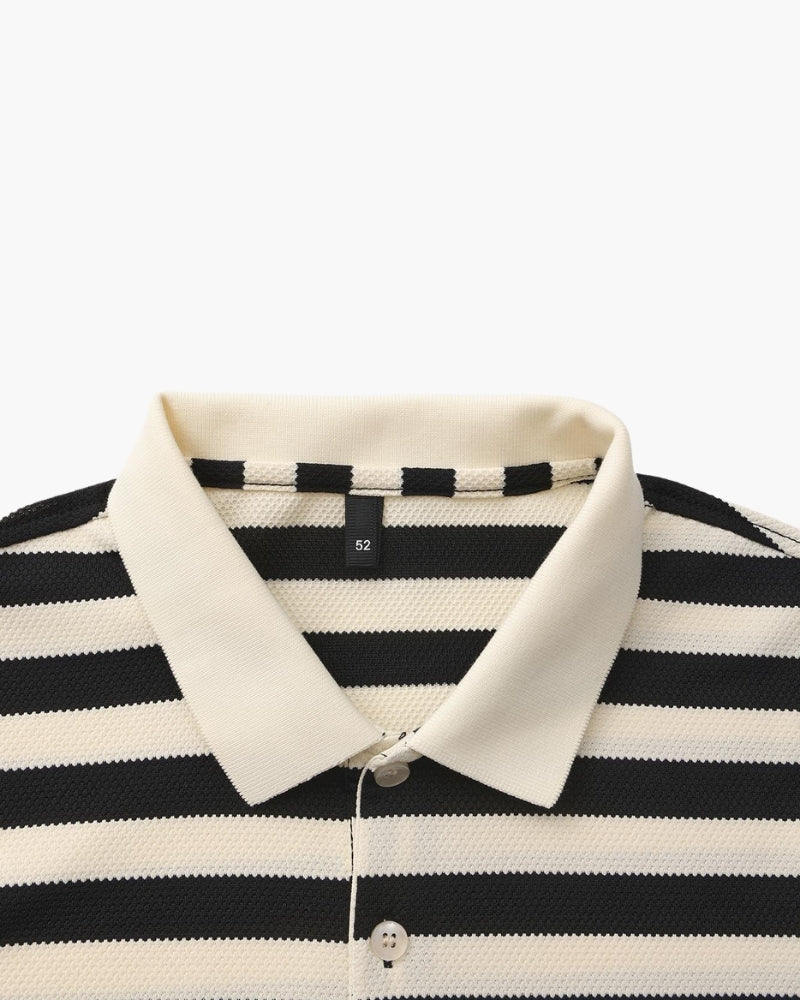 Shoreline Polo back view brown polo shirt Italian Design