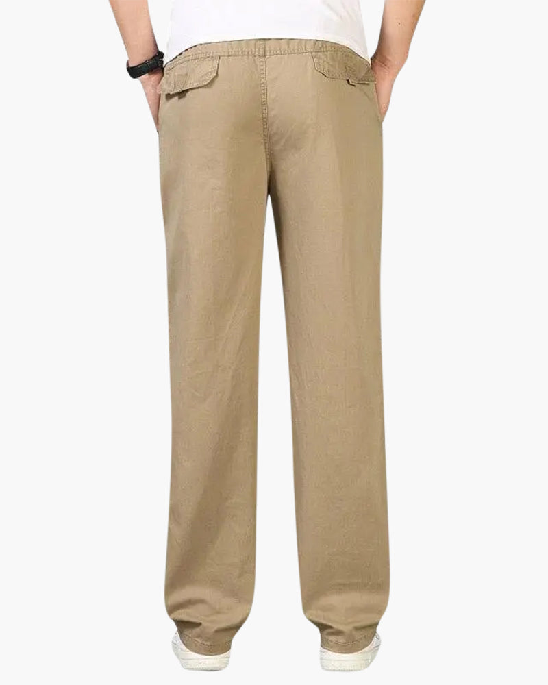 Capri Cotton Pantalon side profile black cotton Italian Design