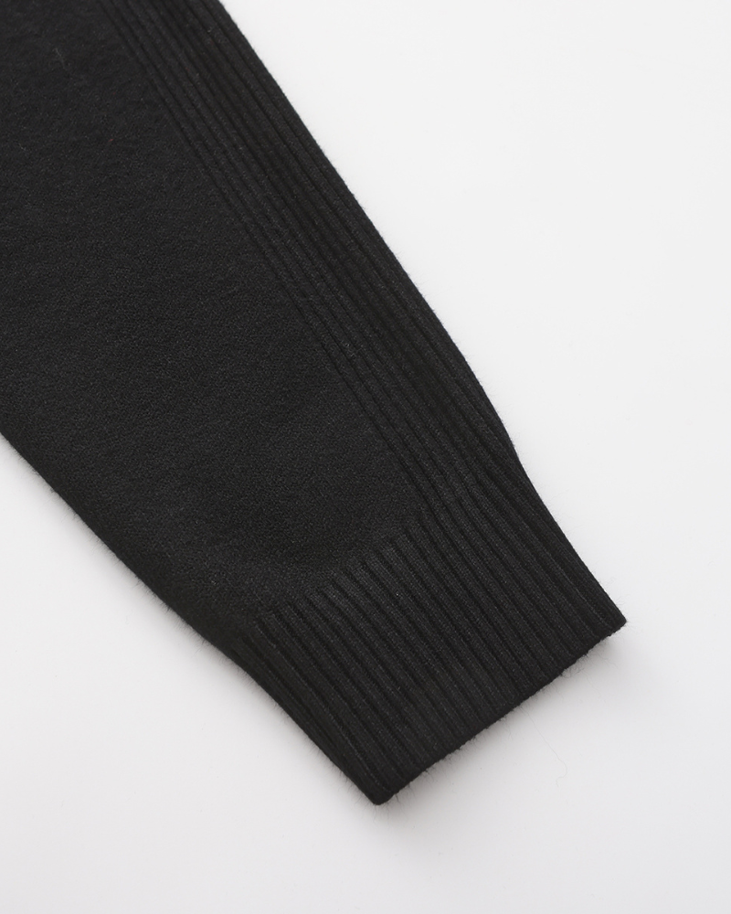 Bergamo Wool Turtleneck on-body view black wool turtleneck smart casual Italian Design