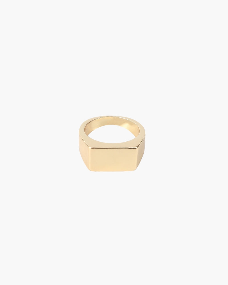 Axis Ring on-body view gold jewelry Italian Design