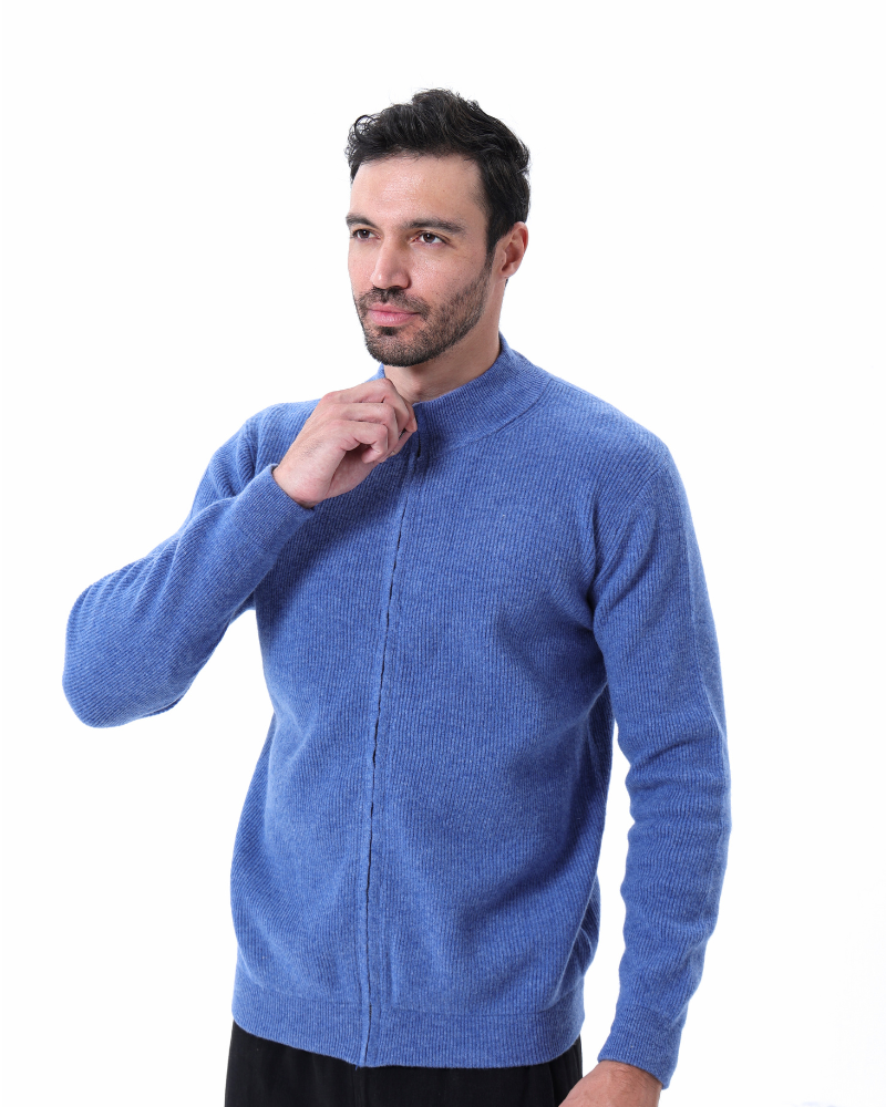 Suéter com Zíper 100% Cashmere – Lusso
