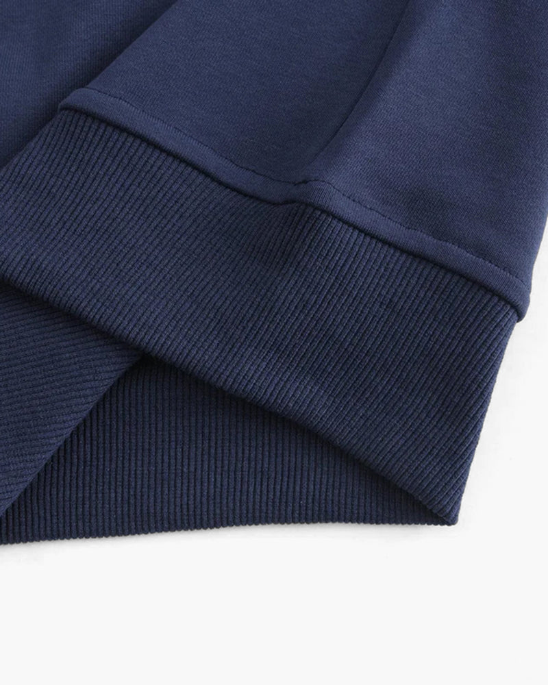 Miami Cotton Zip Up side profile blue cotton Italian Design