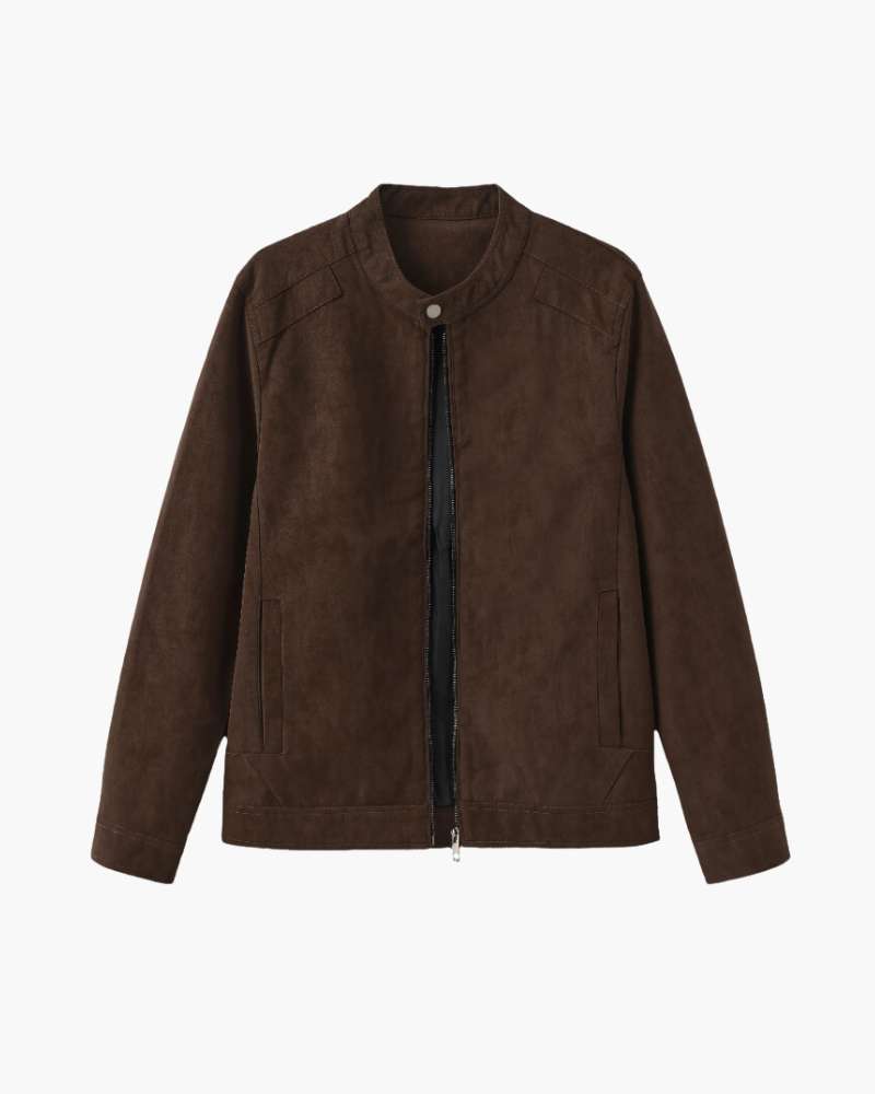 Estate Suede Leather Jacket product view brown suede Italian Design