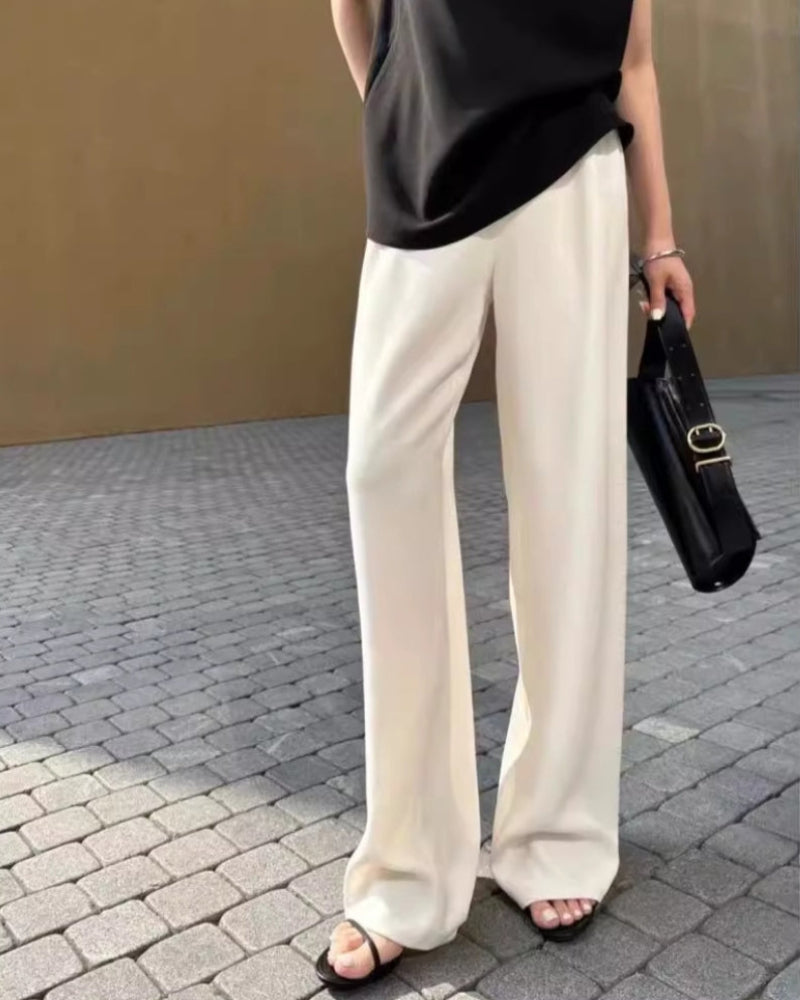 Palais Trousers front view ivory trouser Italian Design