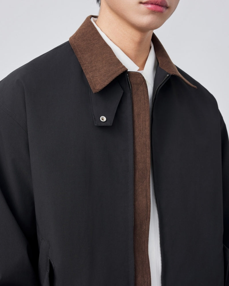 Classic Harrington Jacket side profile brown outerwear Italian Design