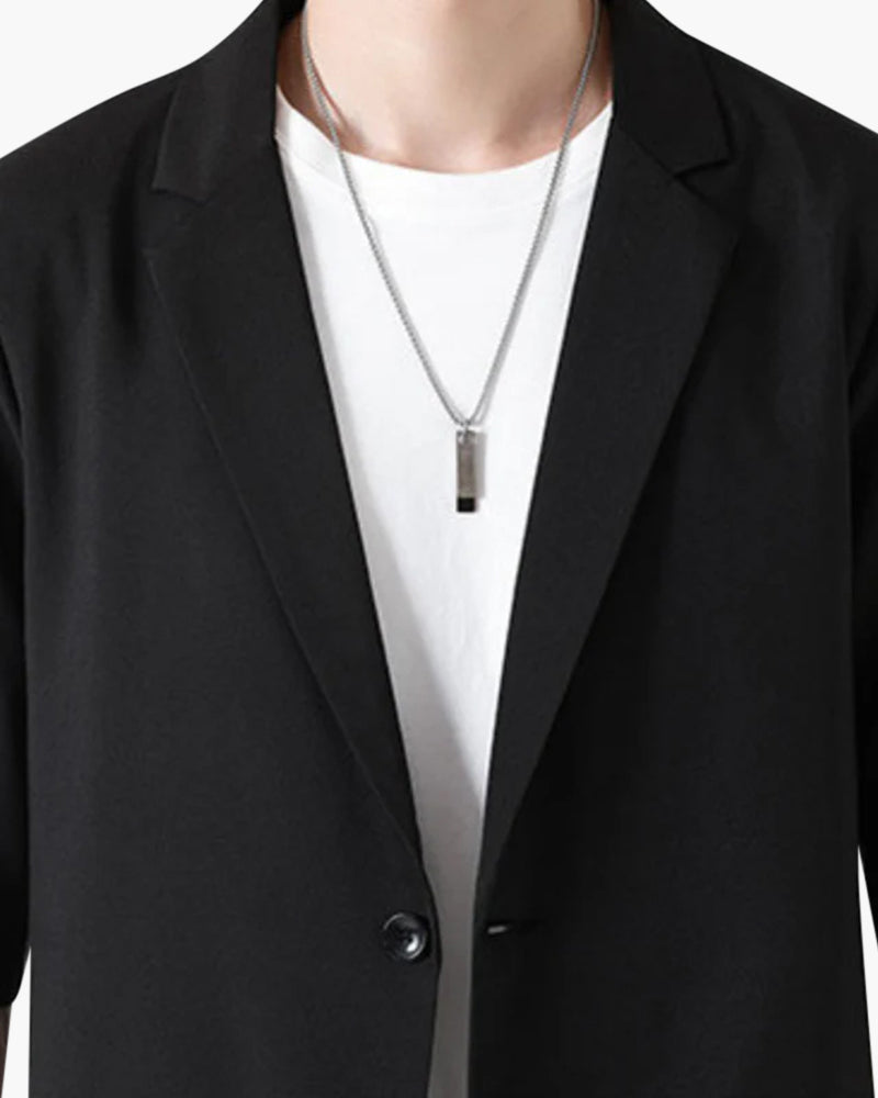 Old Money Smart Casual Set detail view black set Italian Design
