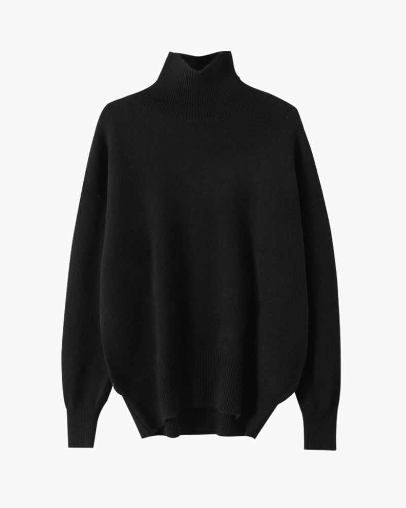 Classy Lady Turtleneck detail view beige knitwear Italian Design