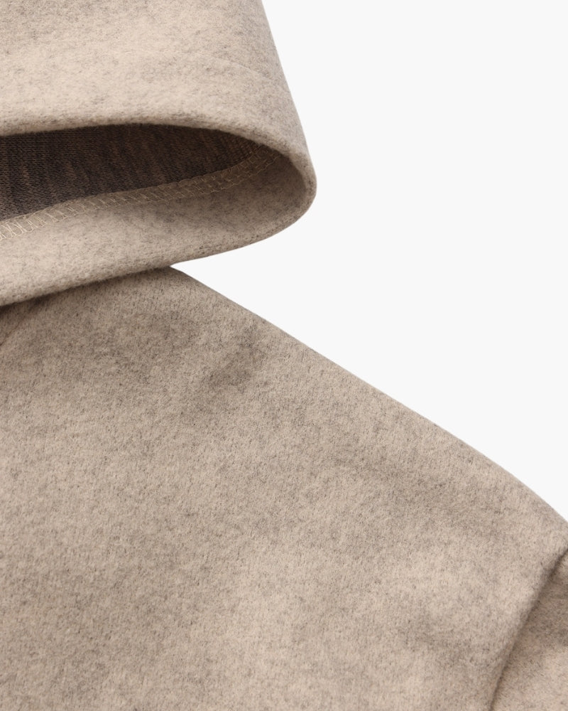 Marlow Wool Zip Coat product view black wool Italian Design
