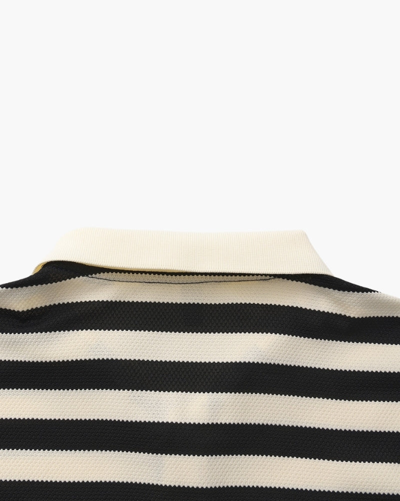 Shoreline Polo editorial view brown polo shirt Italian Design