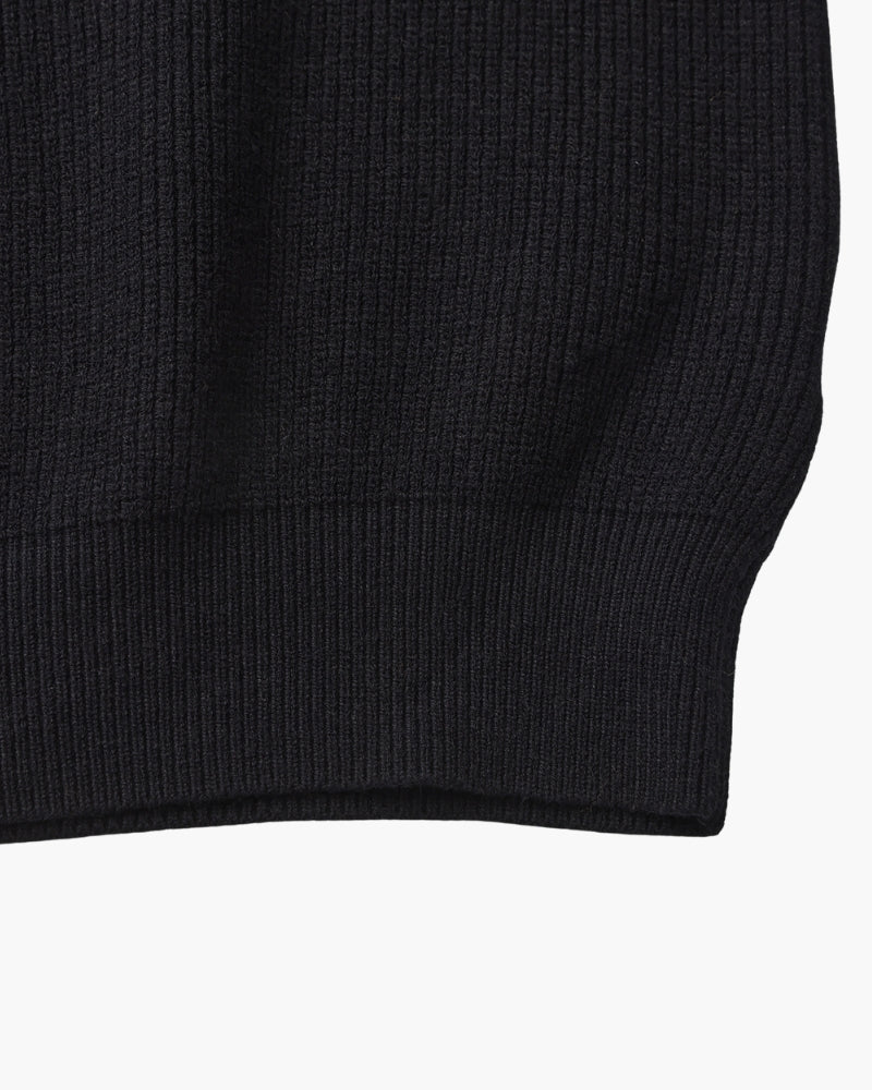 Refined Half-Zip Knit Pullover product view burgundy knitwear Italian Design