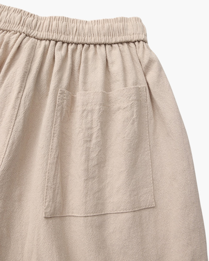 Lago Shorts lifestyle view beige shorts Italian Design