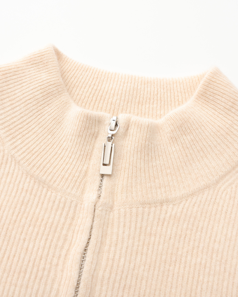 Suéter com Zíper 100% Cashmere – Lusso