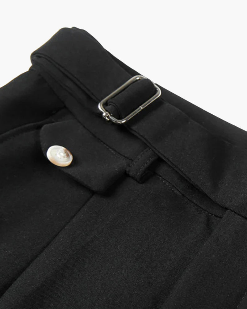 Paris Short Pantalon side profile black trouser Italian Design